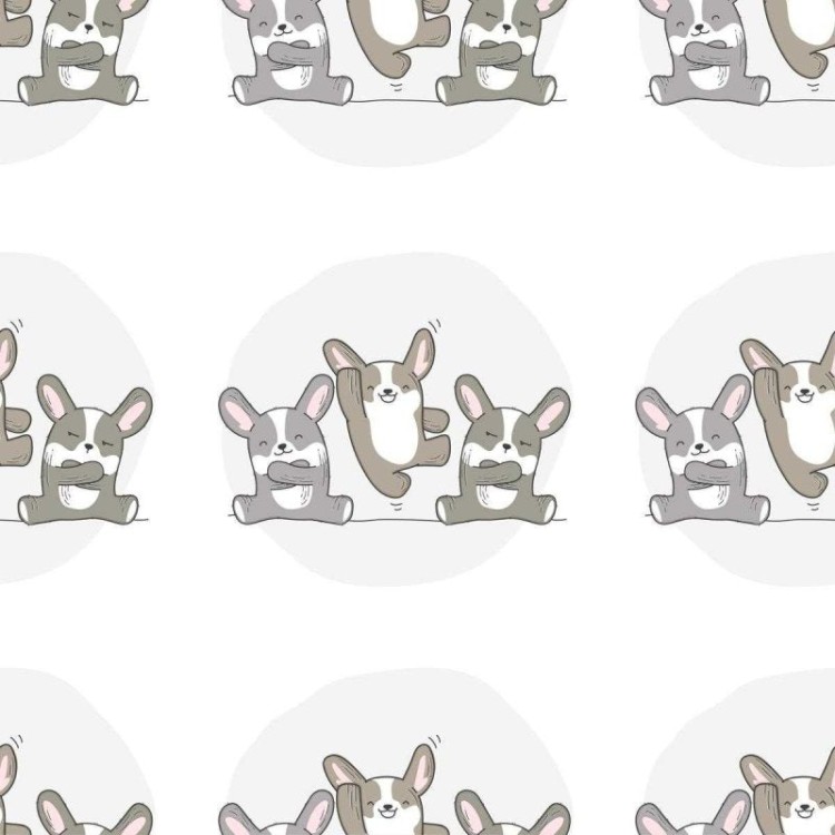 Papel de Parede Adesivo Infantil Pet em Tons de...