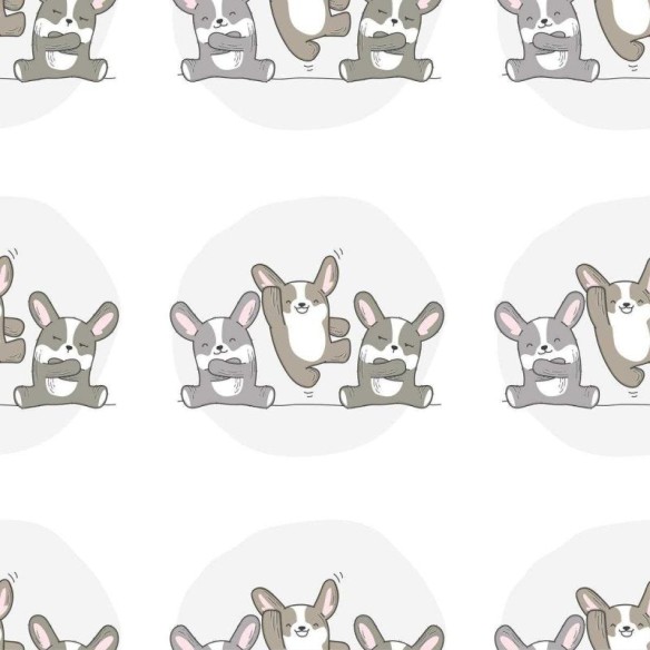 Papel de Parede Adesivo Infantil Pet em Tons de Cinza N07060