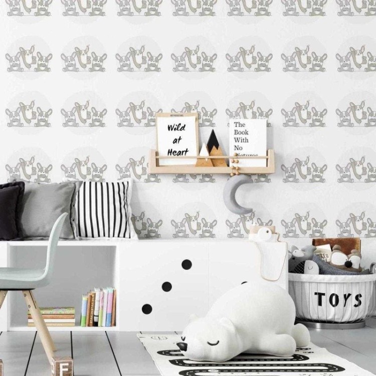 Papel de Parede Adesivo Infantil Pet em Tons de...