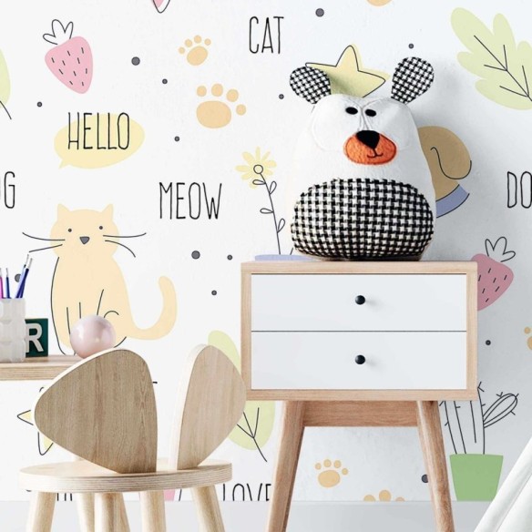 Papel de Parede Adesivo Infantil Pet N02057