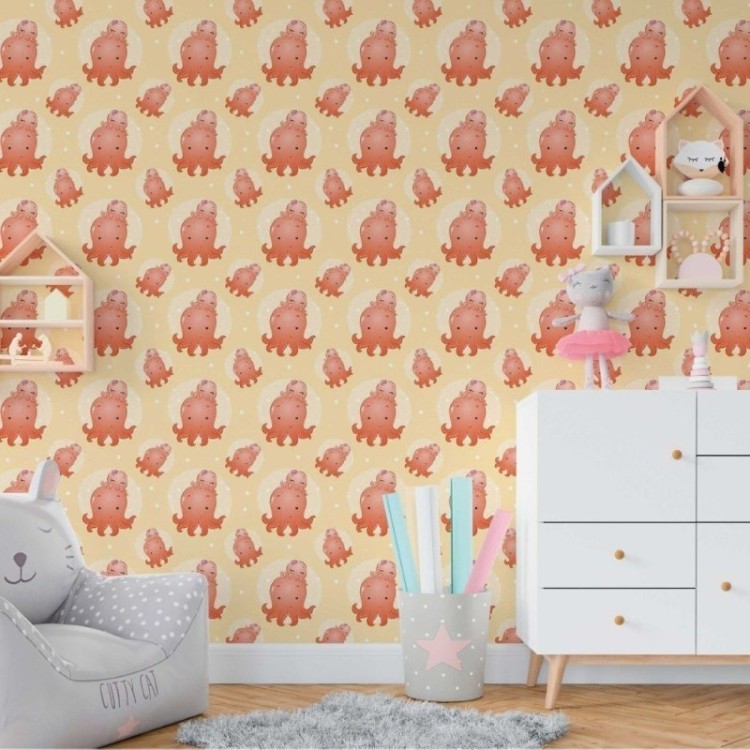 Papel de Parede Adesivo Infantil Polvinhos N018077