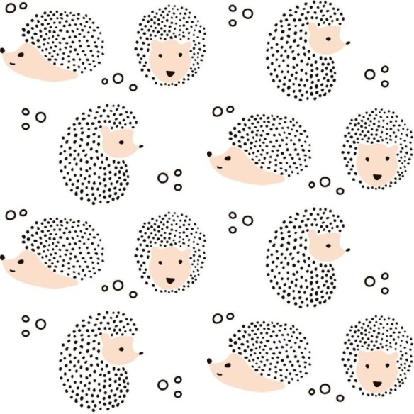 Papel de Parede Adesivo Infantil Porco Espinho N011119