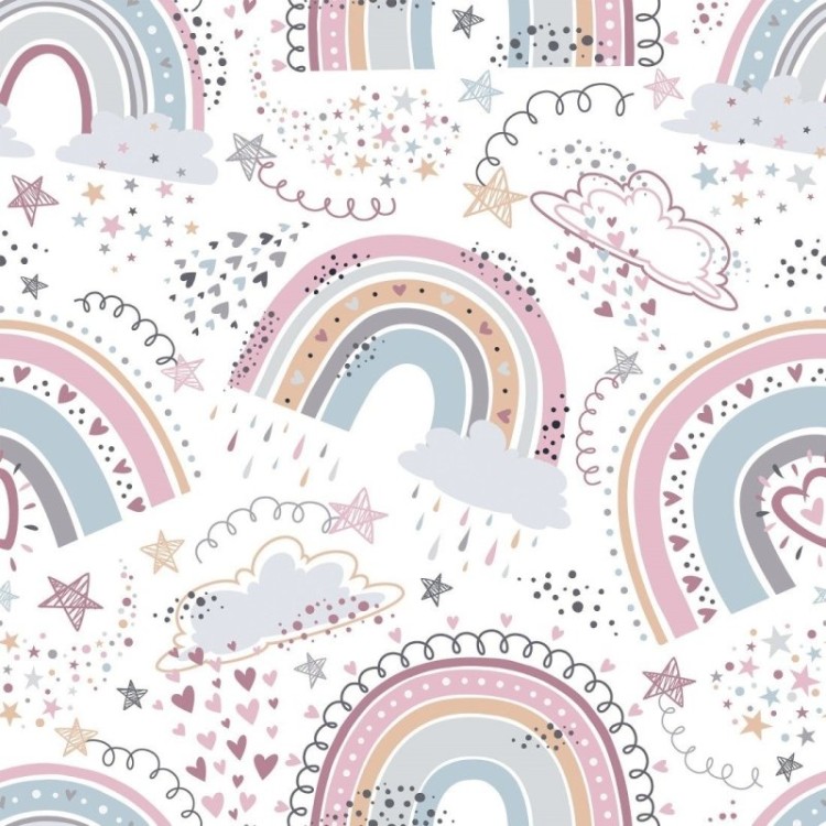Papel de Parede Adesivo Infantil Rainbows N019064