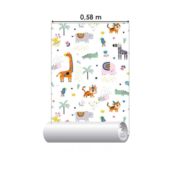 Papel de Parede Adesivo Infantil Safari N018097