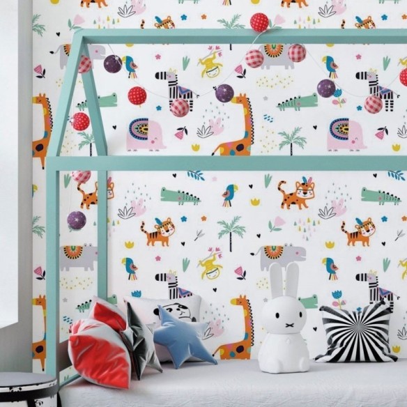 Papel de Parede Adesivo Infantil Safari N018097