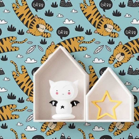 Papel de Parede Adesivo Infantil Tigre N019045