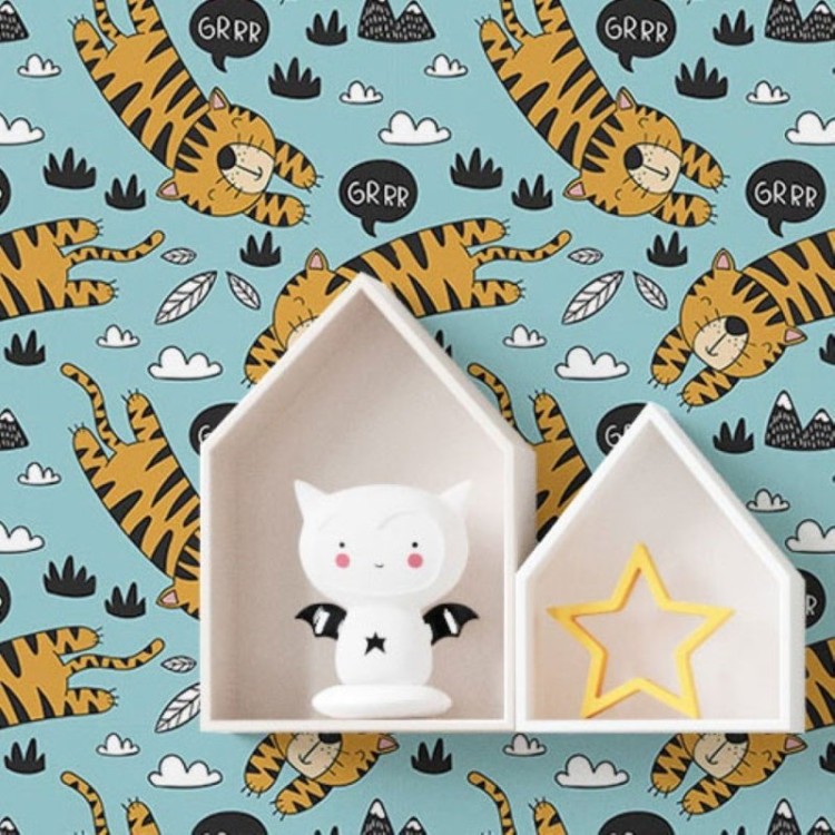 Papel de Parede Adesivo Infantil Tigre N019045