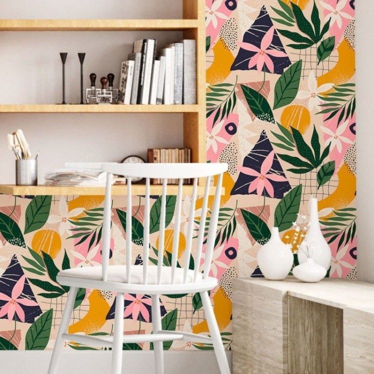 Papel de Parede Adesivo Infantil Unicornios...