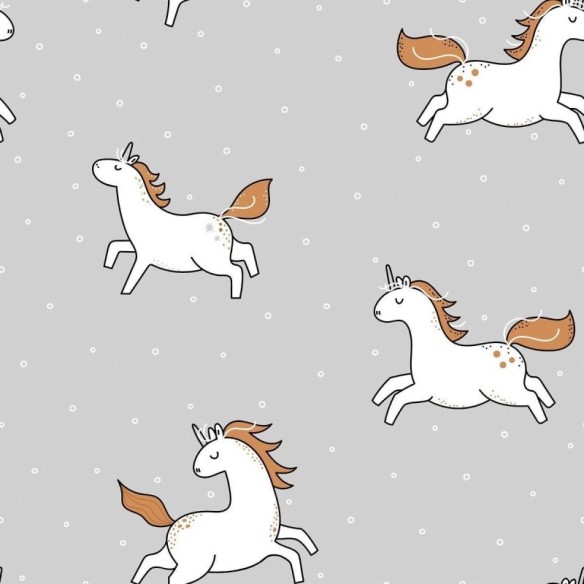 Papel de Parede Adesivo Infantil Unicornios N016032