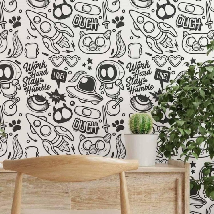 Papel de Parede Adesivo infantil universo...
