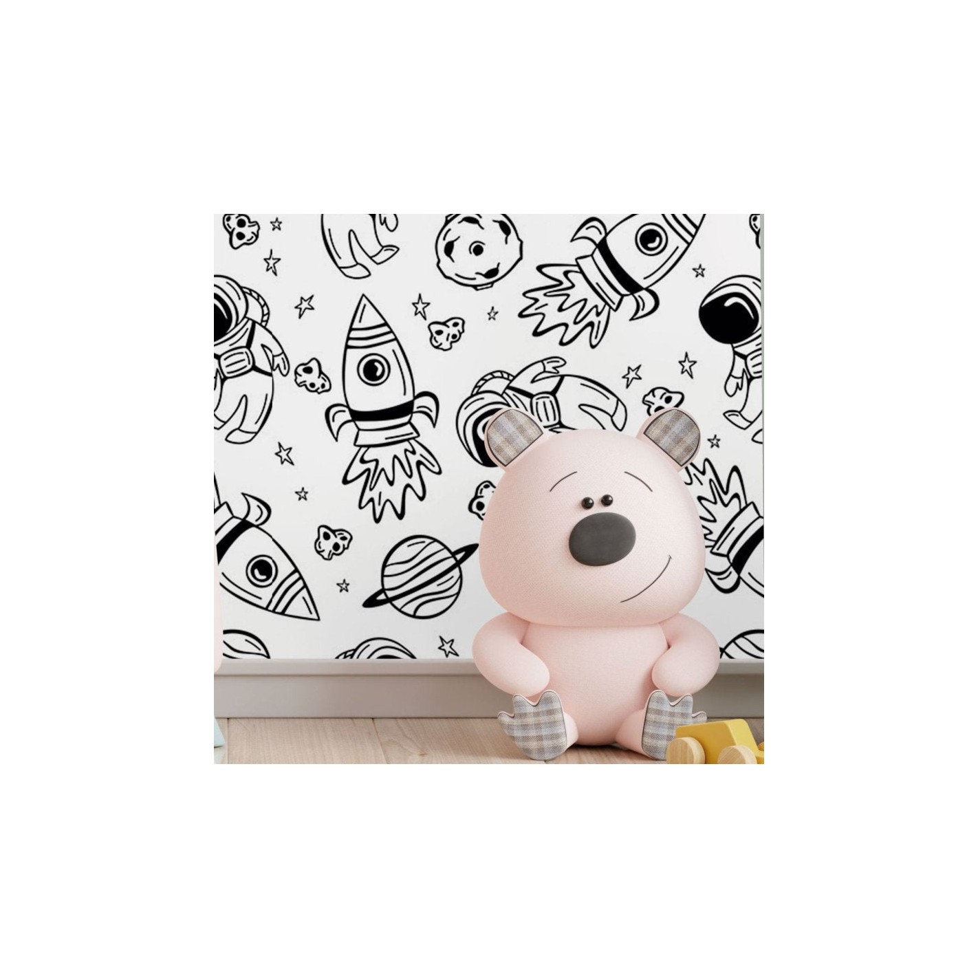 Papel de Parede Infantil Para Colorir Panda Promoção Oferta