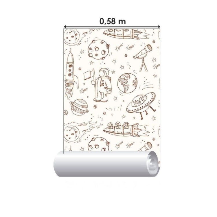 Papel de Parede Adesivo Infantil Universo N012016