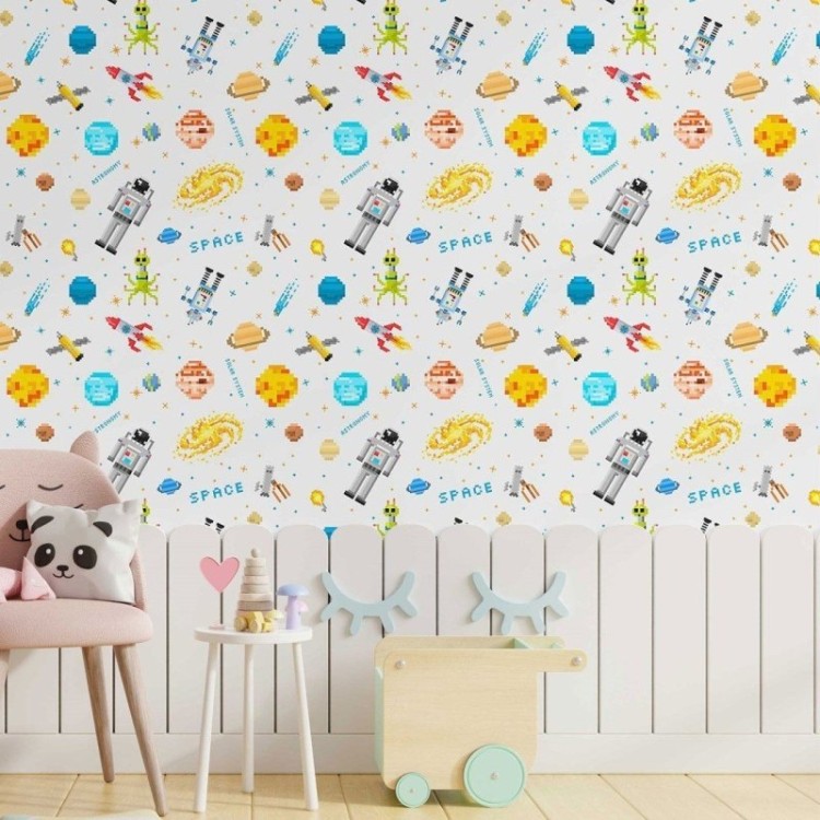 Papel de Parede Adesivo Infantil Universo N014183