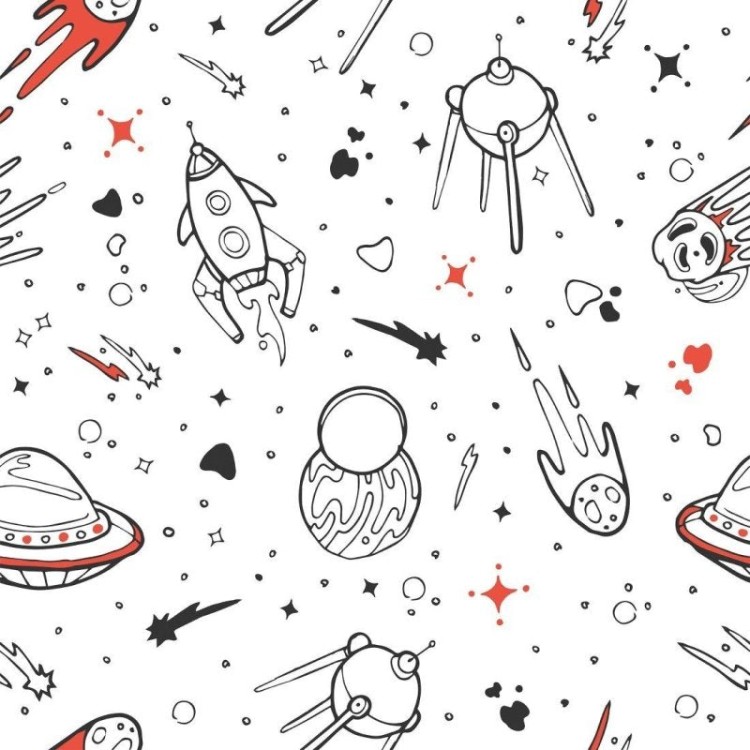 Papel de Parede Adesivo Infantil Universo N015158