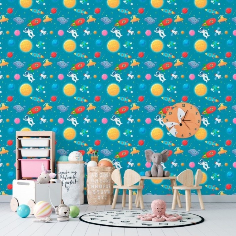 Papel de Parede Adesivo Infantil Universo N016018