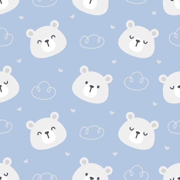 PAPEL DE PAREDE ADESIVO INFANTIL URSINHOS L704