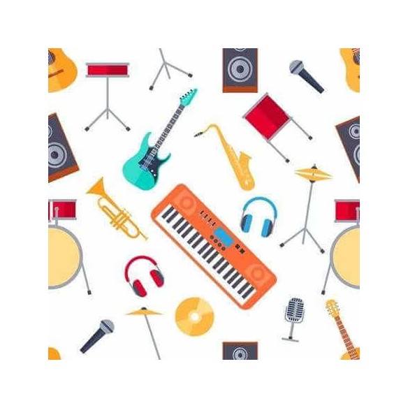 Papel de Parede Adesivo Instrumentos Musicais 377023351