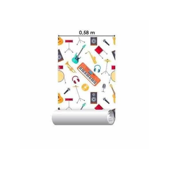 Papel de Parede Adesivo Instrumentos Musicais 377023351
