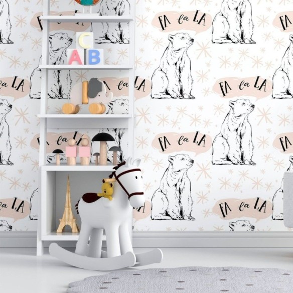 Papel de Parede Adesivo Invern Urso Polar  N012052