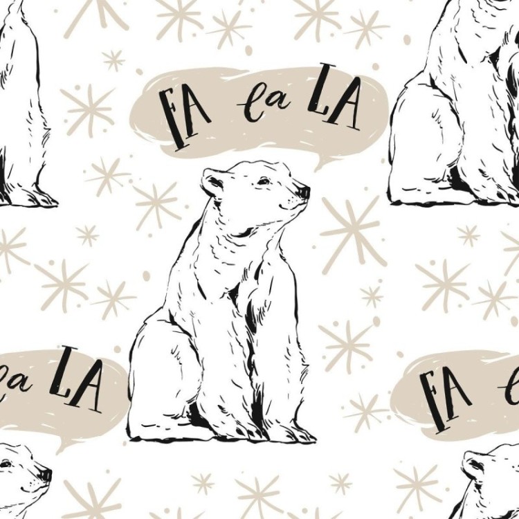 Papel de Parede Adesivo Invern Urso Polar  N012052