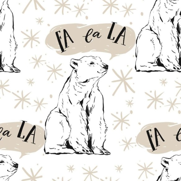 Papel de Parede Adesivo Invern Urso Polar  N012052