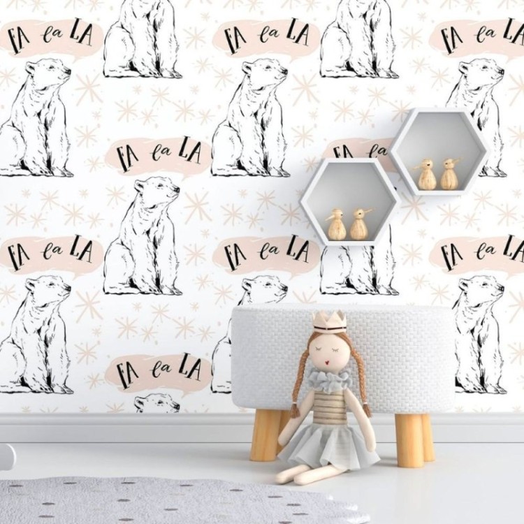 Papel de Parede Adesivo Invern Urso Polar  N012052