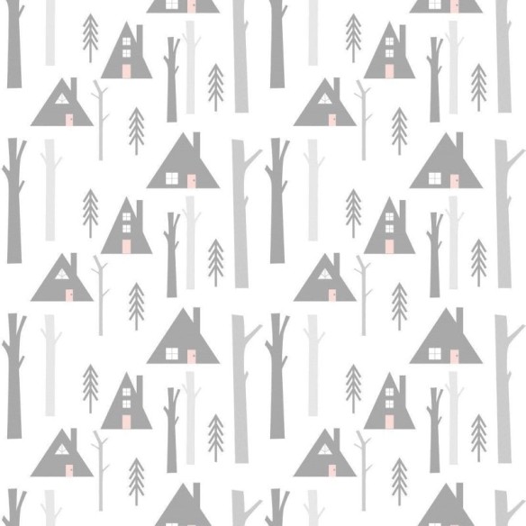 Papel de Parede Adesivo Inverno Floresta N018132