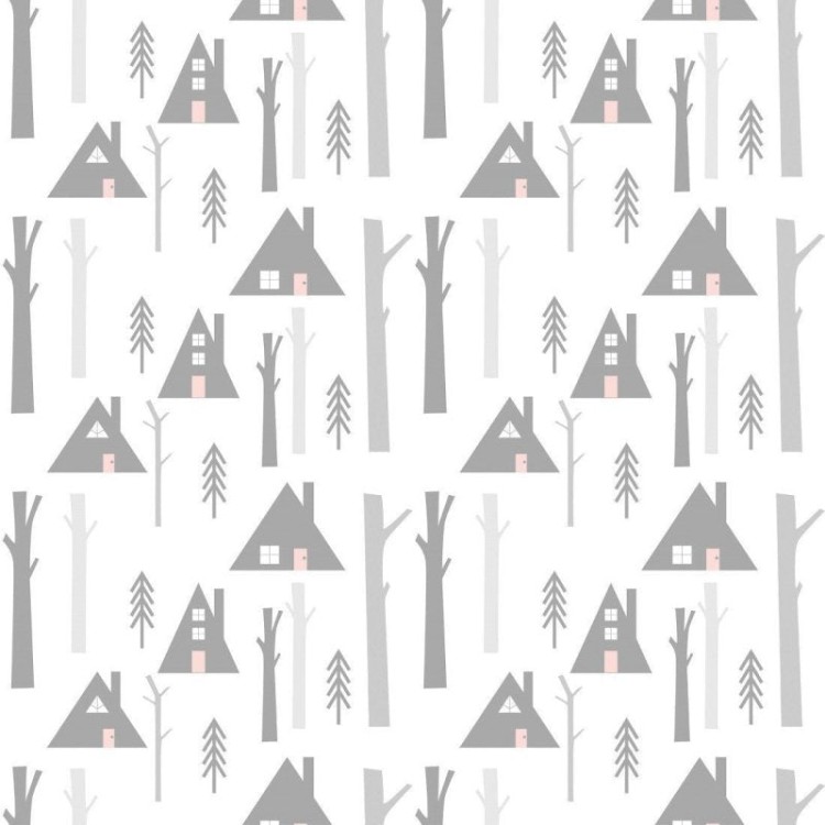 Papel de Parede Adesivo Inverno Floresta N018132