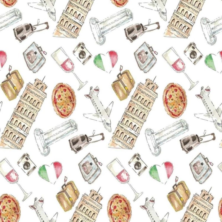Papel de Parede Adesivo Itália Desenho N04235