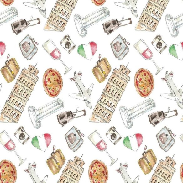 Papel de Parede Adesivo Itália Desenho N04235