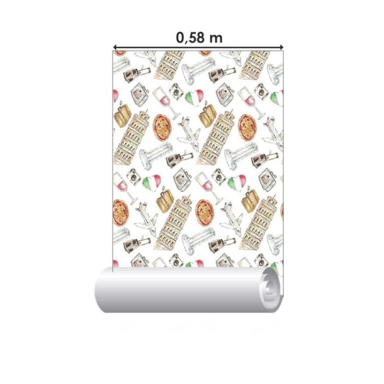Papel de Parede Adesivo Itália Desenho N04235