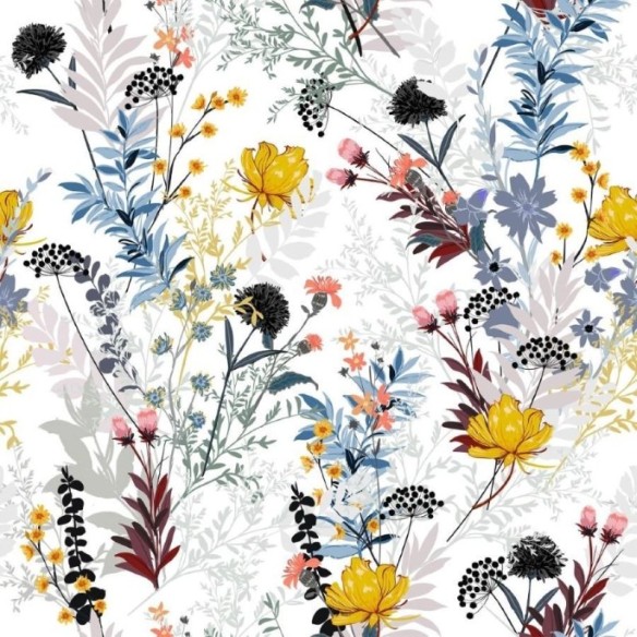 Papel de Parede Adesivo Jardim Florido N012050