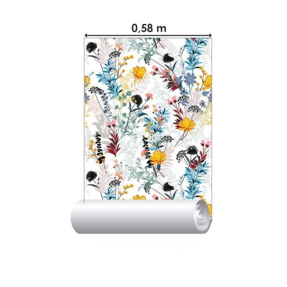 Papel de Parede Adesivo Jardim Florido N012050