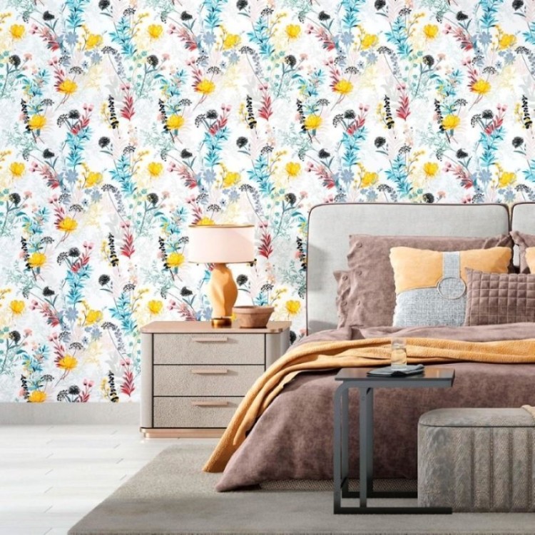 Papel de Parede Adesivo Jardim Florido N012050