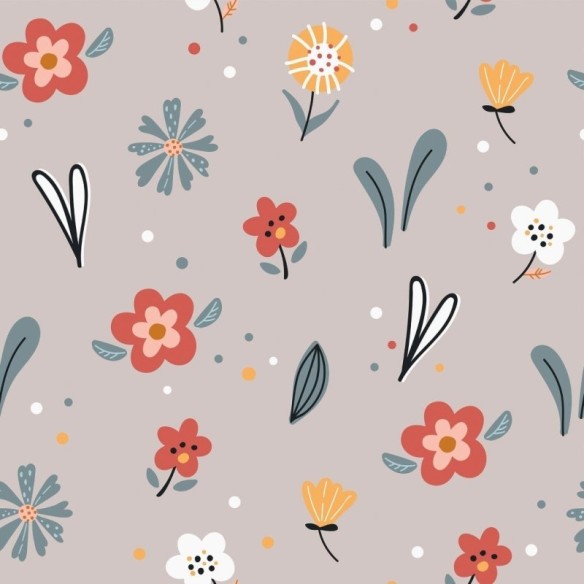 Papel de Parede Adesivo Jardim Florido N019098