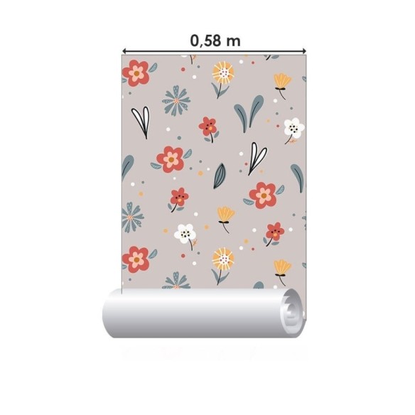 Papel de Parede Adesivo Jardim Florido N019098