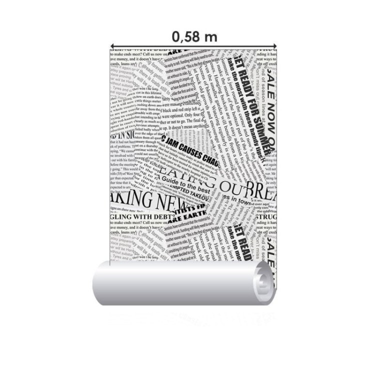 Papel de Parede Adesivo Jornal Frases N017096