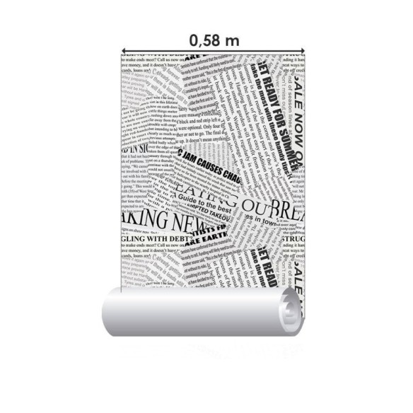 Papel de Parede Adesivo Jornal Frases N017096