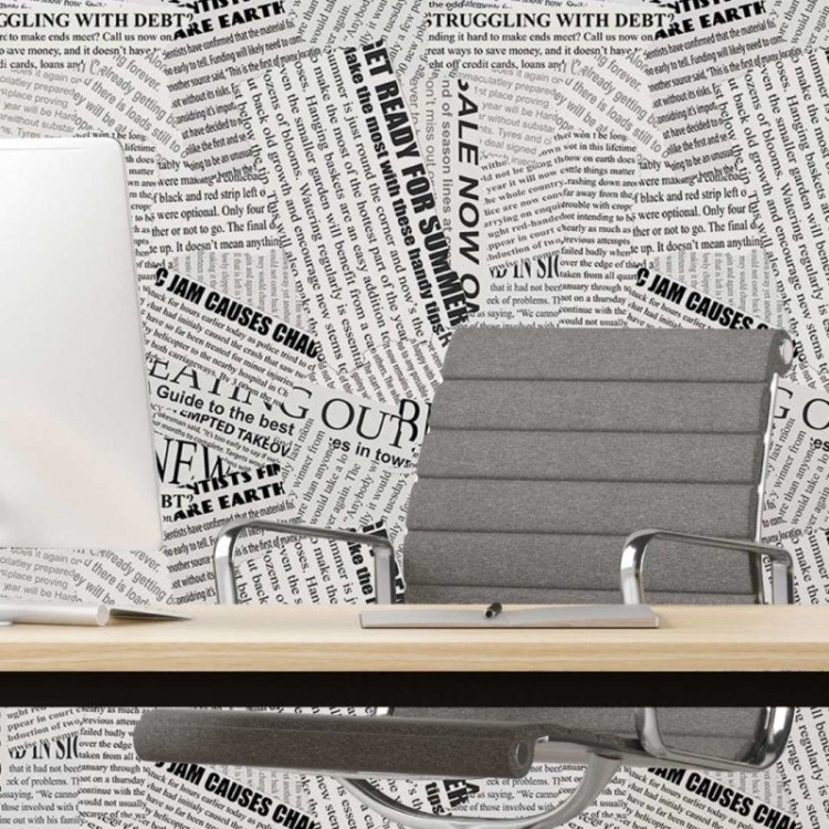 Papel de Parede Adesivo Jornal Frases N017096