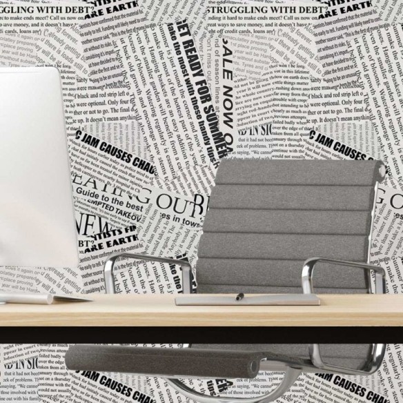 Papel de Parede Adesivo Jornal Frases N017096