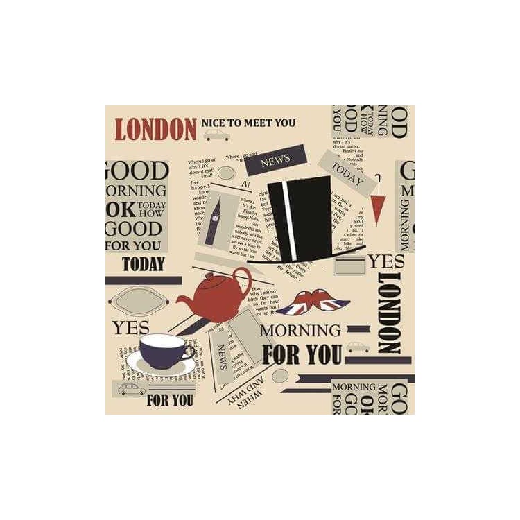 Papel de Parede Adesivo Jornal London 165547997