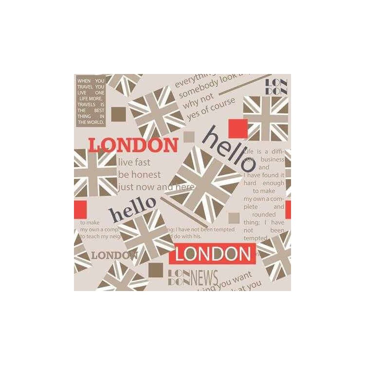 Papel de Parede Adesivo Jornal Londres Jovem...