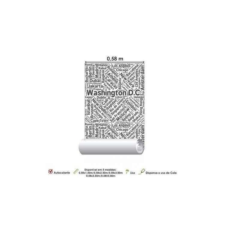 Papel de Parede Adesivo Jornal Palavras 287923418