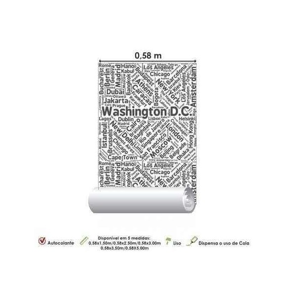 Papel de Parede Adesivo Jornal Palavras 287923418