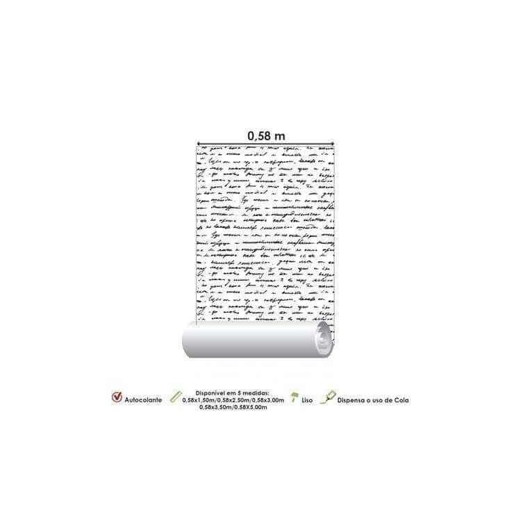 Papel de Parede Adesivo Jornal Palavras 76079416