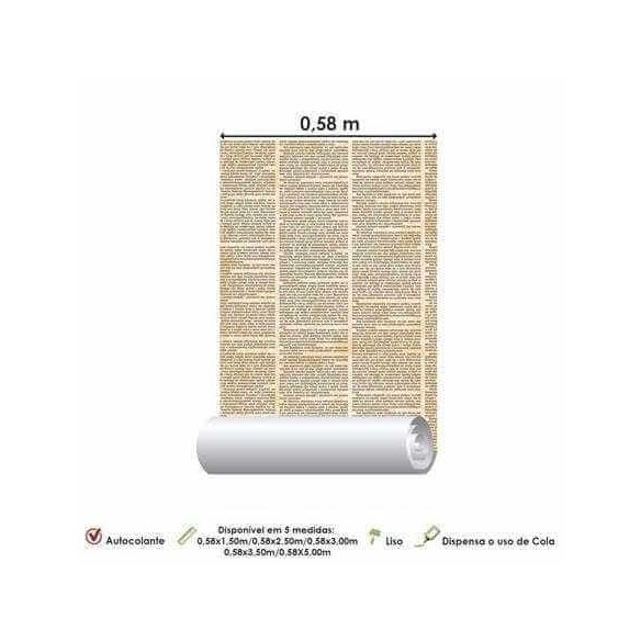 Papel de Parede Adesivo Jornal Vintage 68545