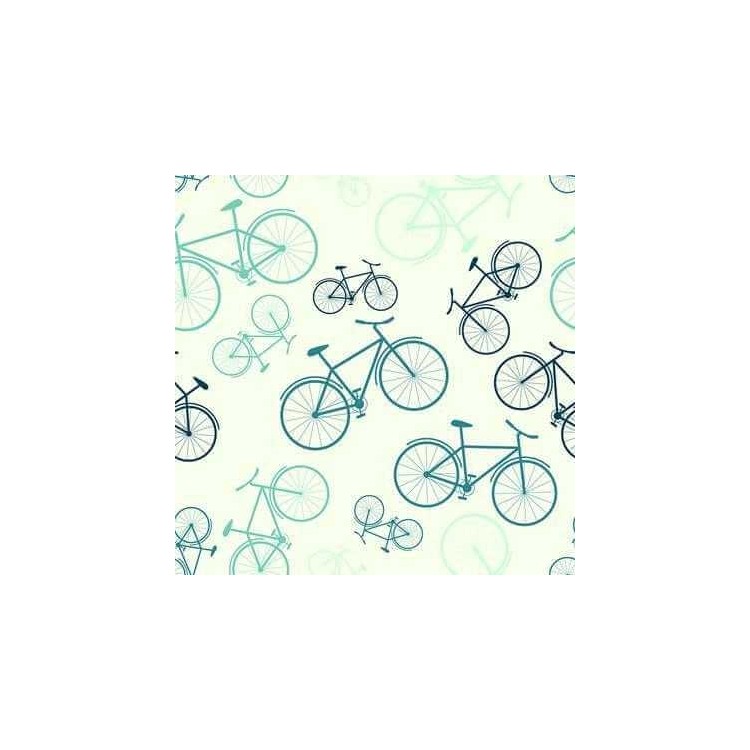 Papel de Parede Adesivo Jovem Bicicleta Verde...