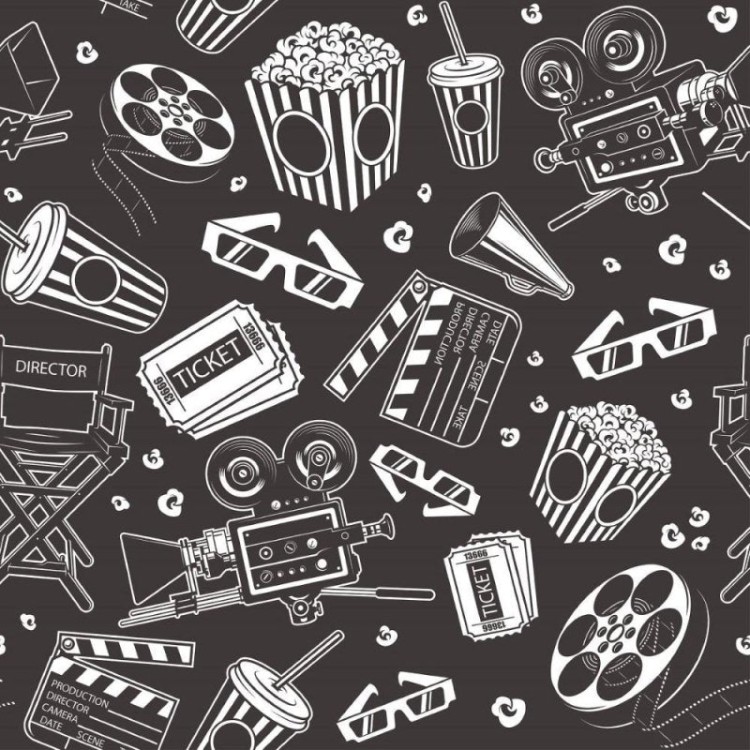 Papel de Parede Adesivo jovem cinema N014144