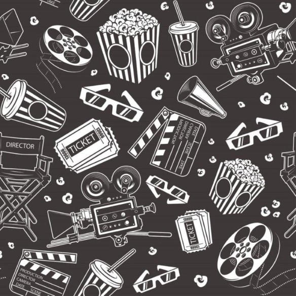 Papel de Parede Adesivo jovem cinema N014144