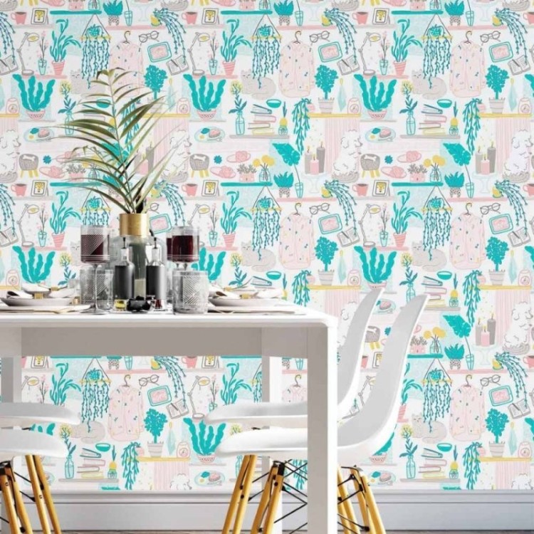 Papel de Parede Adesivo Jovem Cozy Home  N014034